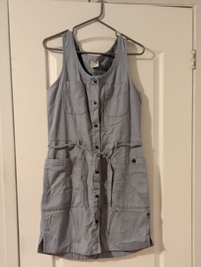 The North Face Light Blue Sleeveless Button-Front Mini Dress